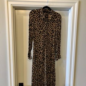 Zara leopard maxi dress